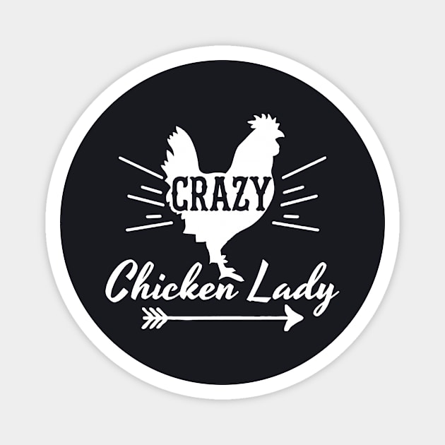 Crazy Chicken Lady Magnet by Anite